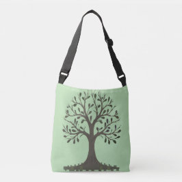 Bolsa Ajustável Sac Cabas Réversible Arbre de Vie Vert Pâle