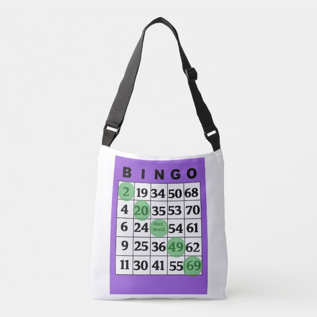 Bolsa Ajustável Saco afortunado personalizado do BINGO com cartão (Frente)