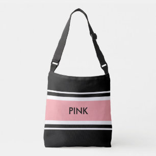 Bolsa Ajustável Saco branco e rosa preto elegante