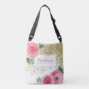 Bolsa Ajustável Saco customizável elegante dos rosas de Boho