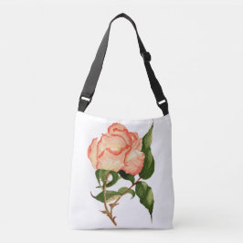 Bolsa Ajustável Saco de água botânica rosa pêssego com folhas