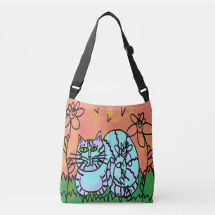 Bolsa Ajustável Saco de Arte de Abstrato de Gatinho de Jardim