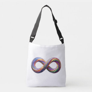 Bolsa Ajustável Saco de Compras Infinito Arco-íris Colorido