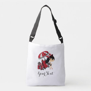 Bolsa Ajustável Saco de Corpo Cruzado All-Over-Impressão, Média