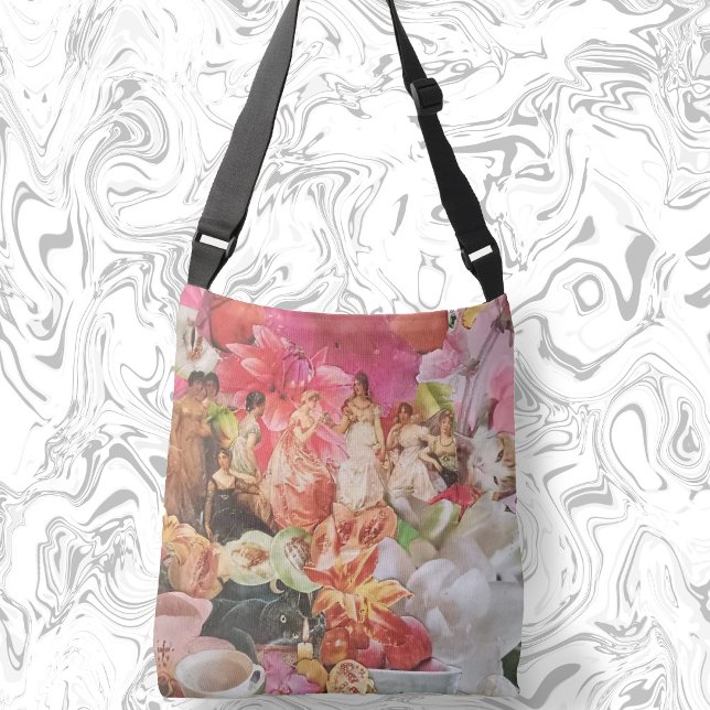 Bolsa Ajustável Saco de corpo cruzado com mulheres florais (Criador carregado)