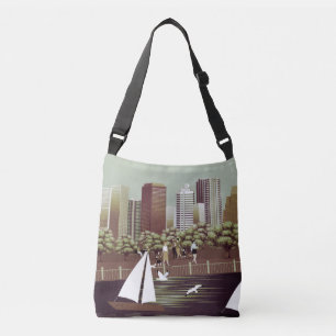 Bolsa Ajustável Saco de corpo cruzado da paisagem urbana