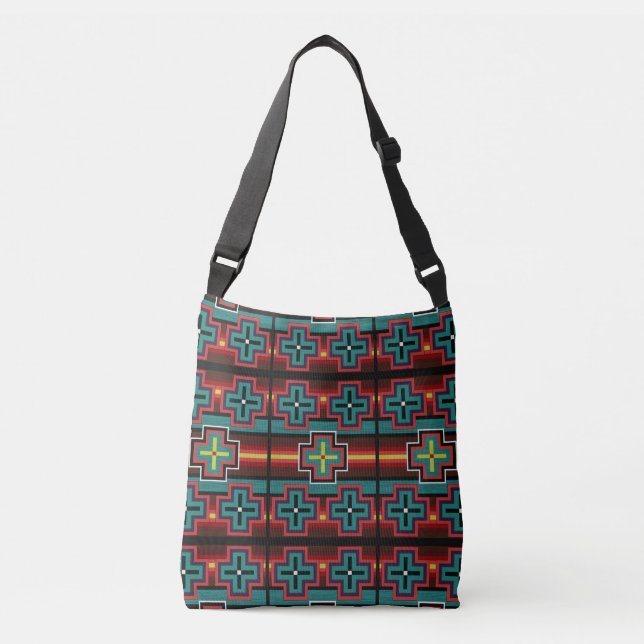 Bolsa Ajustável saco de design de inspiração nativo colorida (Frente)