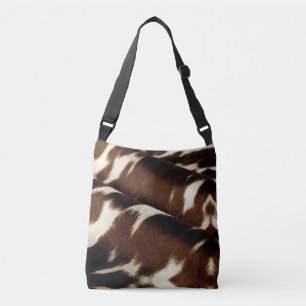 Bolsa Ajustável Saco de impressão de vaca marrom, branco,