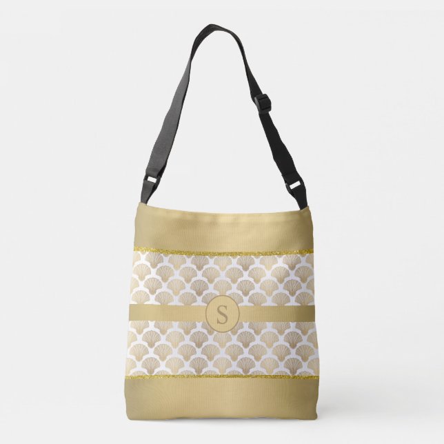 Bolsa Ajustável Saco de mão personalizado com conchas marinhas dou (Verso)