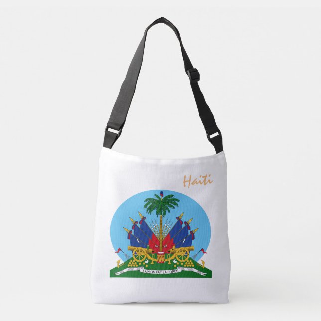 Bolsa Ajustável Saco do Haiti e moda da bandeira haitiana / feriad (Frente)
