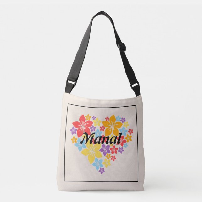 Bolsa Ajustável Saco Floral Amor Coração (Frente)