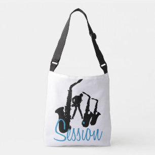 Bolsa Ajustável Saco preto da sessão do jazz do saxofonista do