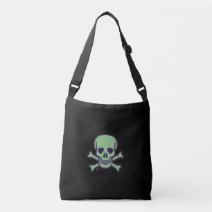 Bolsa Ajustável Saco preto verde Skull
