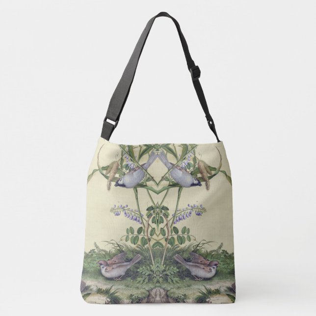 Bolsa Ajustável Sacola asiática do ombro dos Wildflowers dos (Verso)