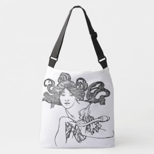 Bolsa Ajustável Sacola da senhora Bicicleta Forma de Nouveau Mucha