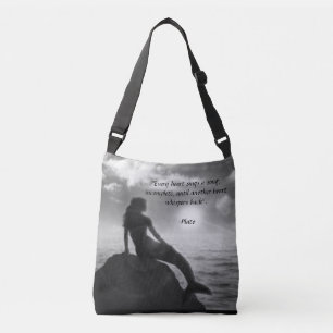 Bolsa Ajustável Sacola da sereia com citações de Plato