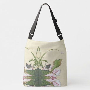 Bolsa Ajustável Sacola de Waterlily da borboleta da flor de Lotus
