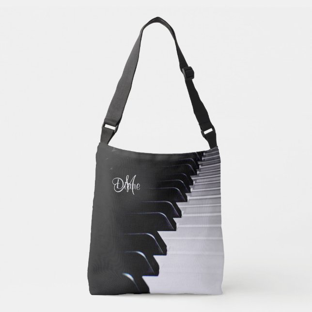 Bolsa Ajustável Sacola personalizada da música do piano (Frente)