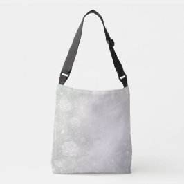 Bolsa Ajustável Sage suave e florais brancas esbranquiçadas arte d