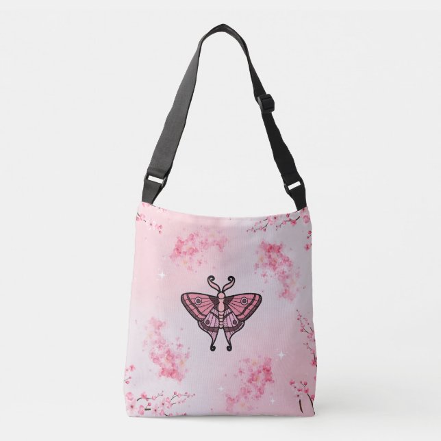 Bolsa Ajustável Sakura Bliss Flor de Cerejeira Borboleta (Frente)