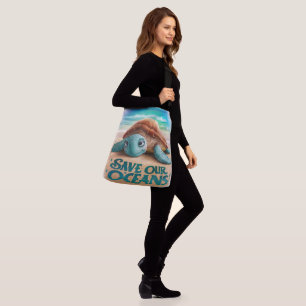 Bolsa Ajustável Salve nossos oceanos Proteção Oceânica e Marinha