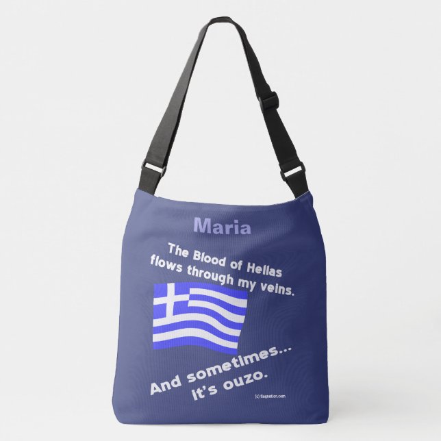 Bolsa Ajustável Sangue de Hellas e Ouzo Personalizado (Frente)