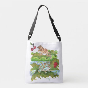 Bolsa Ajustável Sapos Ornamentados Cortados Perseguindo Fruta