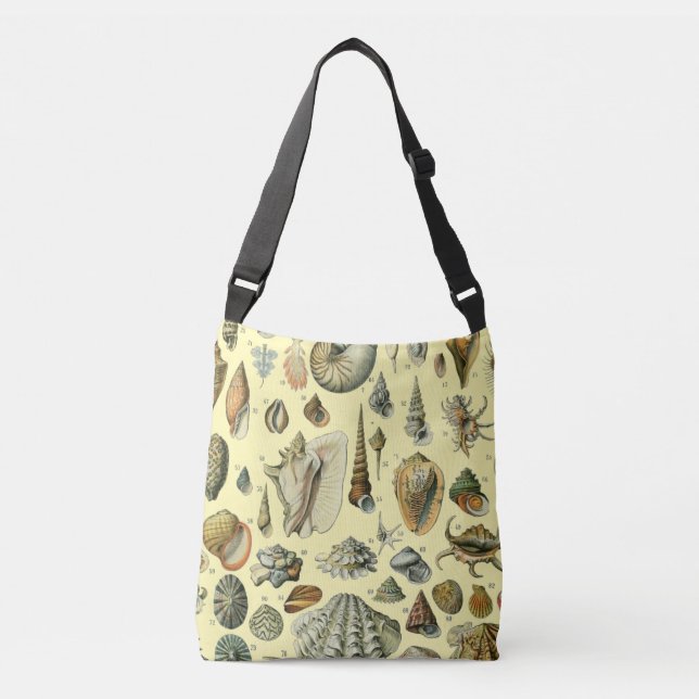 Bolsa Ajustável Seashell Shell Mollusk Clam Elegant Clam Art (Frente)