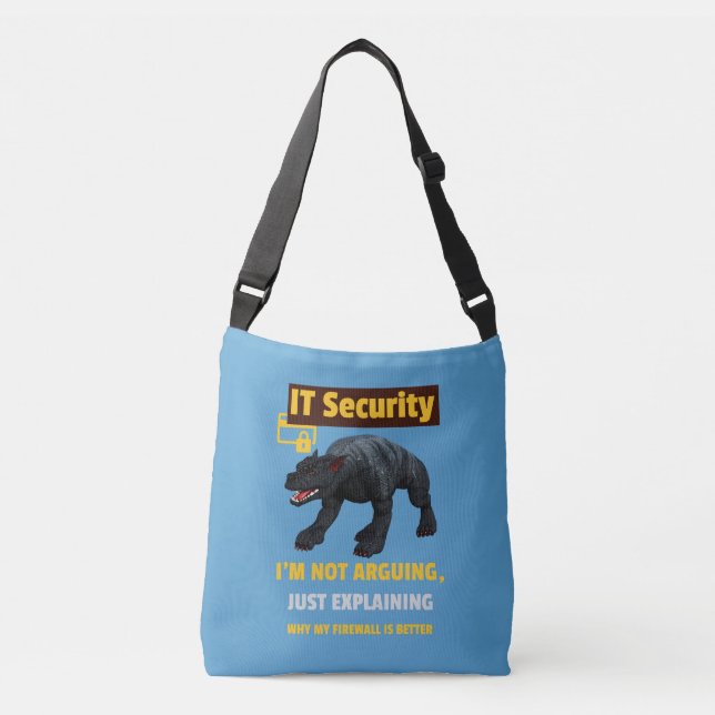 Bolsa Ajustável Segurança de TI Divertida Explicando Humor de Tecn (Frente)