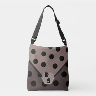 Bolsa Ajustável Seletor Sobre Bolinhas_Black em Taupe_Monogrammed