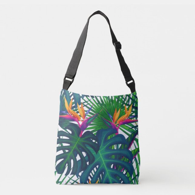 Bolsa Ajustável Selva tropical verde deixa paraíso (Frente)