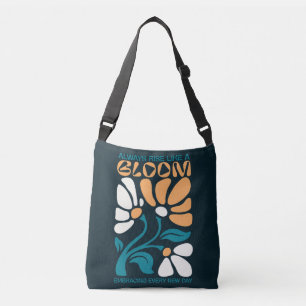 Bolsa Ajustável Sempre Suba Como uma Citação Positiva de Flor