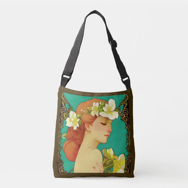 Bolsa Ajustável Senhora Celta com Flores no Cabelo (Frente)