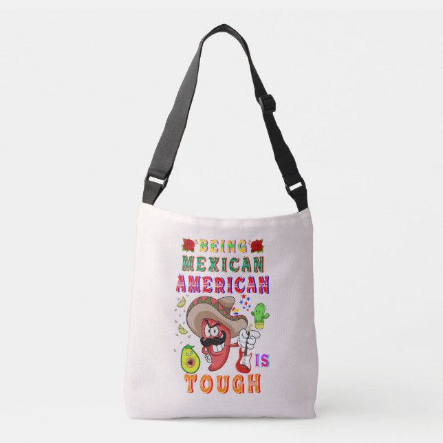 Bolsa Ajustável Ser Mexicano-Americano É Difícil (Frente)