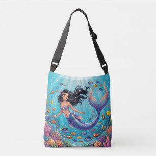 Bolsa Ajustável Sereia Bonita de Desenho Animado sob o Mar