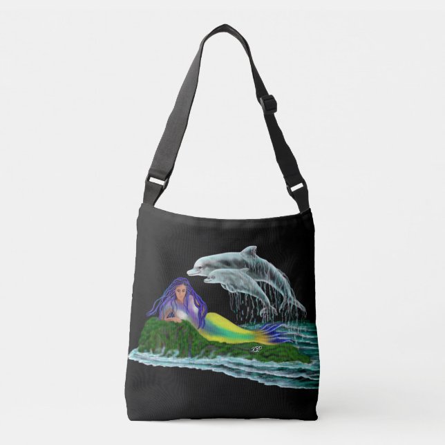 Bolsa Ajustável Sereia com golfinhos (Frente)