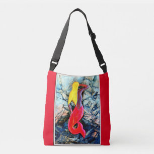 Bolsa Ajustável sereia loura vermelho-atada