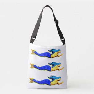Bolsa Ajustável sereias azul-atadas nadadoras