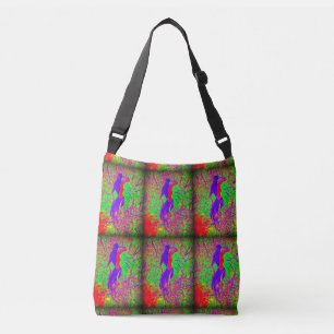 Bolsa Ajustável sereias groovy do hippie roxo
