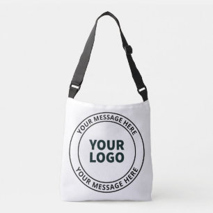 Bolsa Ajustável Seu logotipo carregado + texto circular editável