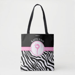 Bolsa Ajustável Seu nome é Zebra Print Gymntics em rosa