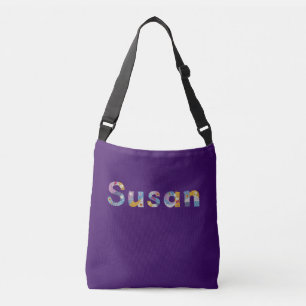 Bolsa Ajustável Seu nome em letras florais artísticas / Susan