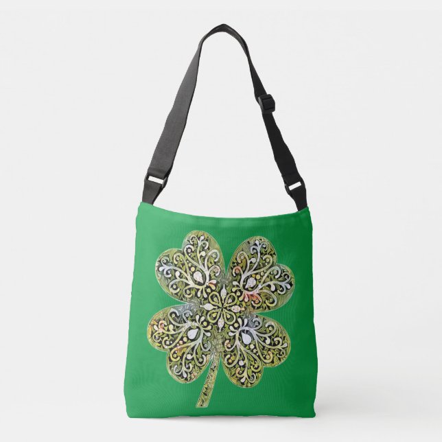 Bolsa Ajustável Shamrock irlandês (Frente)
