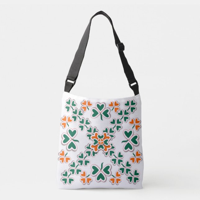 Bolsa Ajustável Shamrock Irlandês Patriótico (Frente)