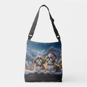 Bolsa Ajustável Shih Tzus Holiday Design Por Rich AMeN Gill