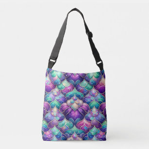 Bolsa Ajustável Shimmering Roxo Teal Scales Impressão