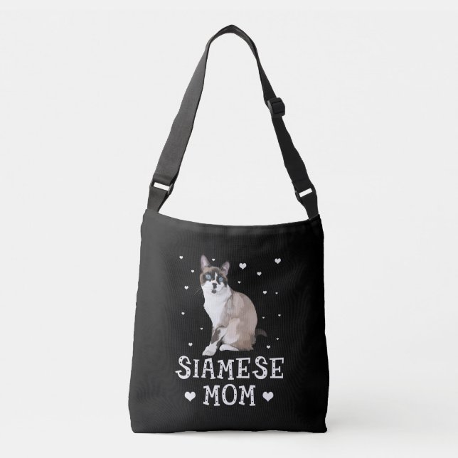 Bolsa Ajustável Siamese Mama Cute Siamese Lover (Frente)