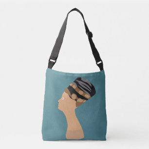 Bolsa Ajustável silhueta retrato rainha do Egito Nefertiti