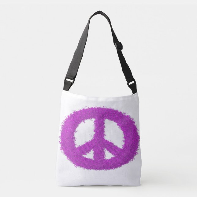 Bolsa Ajustável Símbolo de Paz Roxo (Frente)