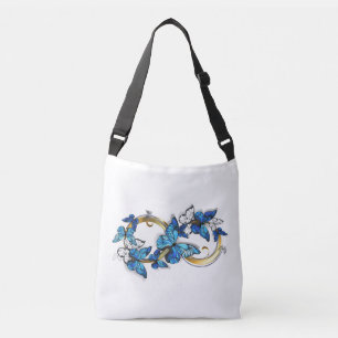 Bolsa Ajustável Símbolo Infinito de Borboletas Azuis Morpho